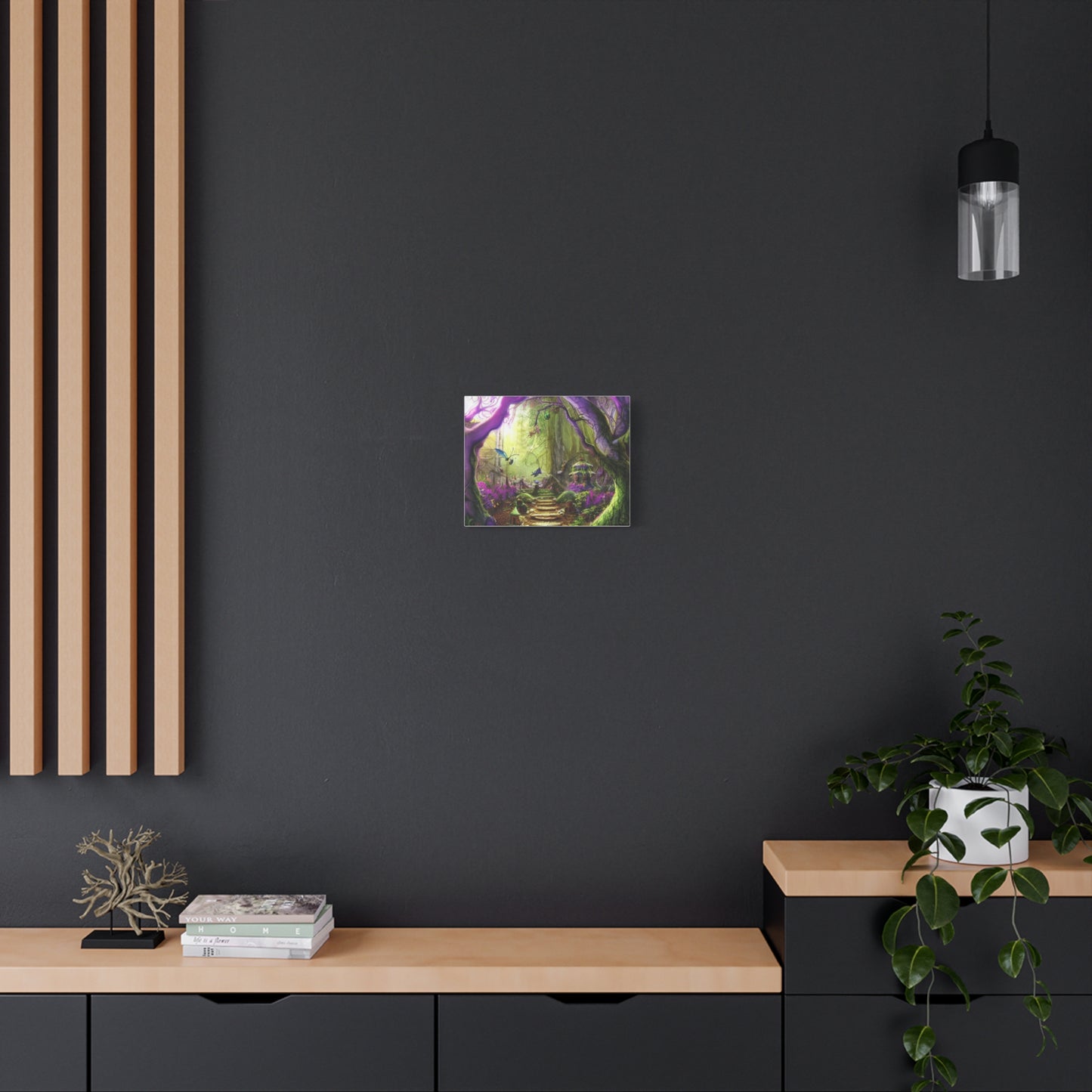 Enchanted Fairy Forest Canvas Wall Art — Magical Woodland Pathway