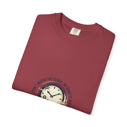 Keep Going Clock Graphic T-Shirt — Inspirational Quote Tee