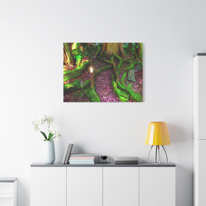 Enchanted Forest Moss Path Canvas Print — Matte Stretched Wall Art