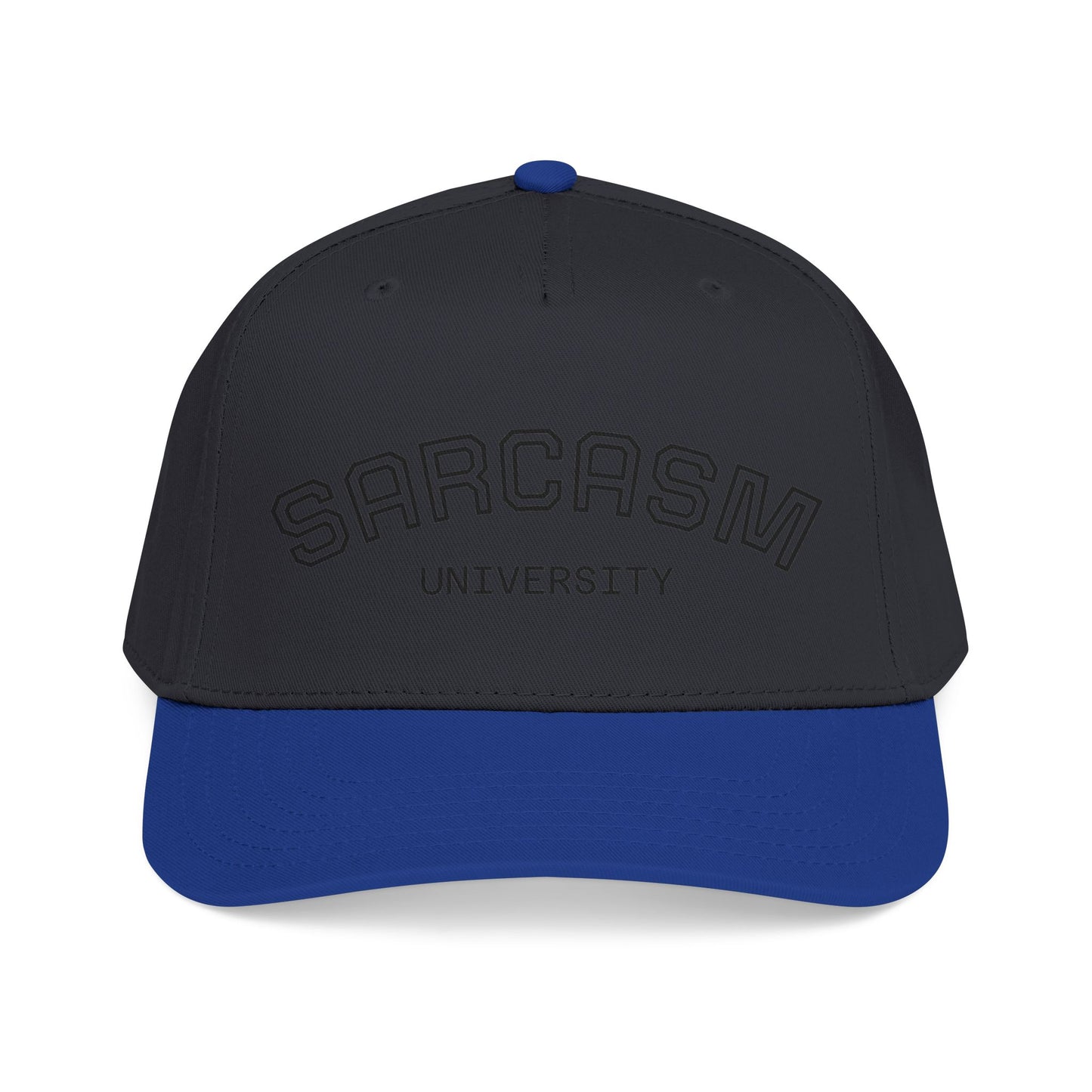 Sarcasm University Baseball Cap — Funny Embroidered Mid-Profile Hat