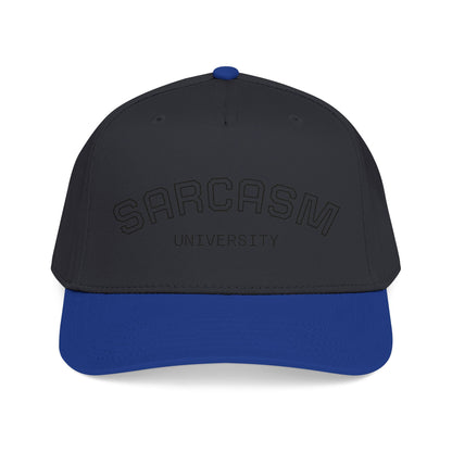 Sarcasm University Baseball Cap — Funny Embroidered Mid-Profile Hat