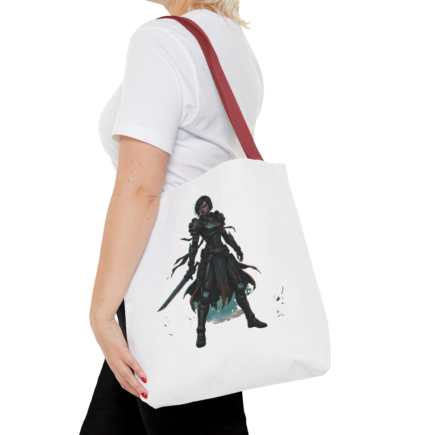 Rogue Warrior Tote Bag – Dark Fantasy Assassin Illustration