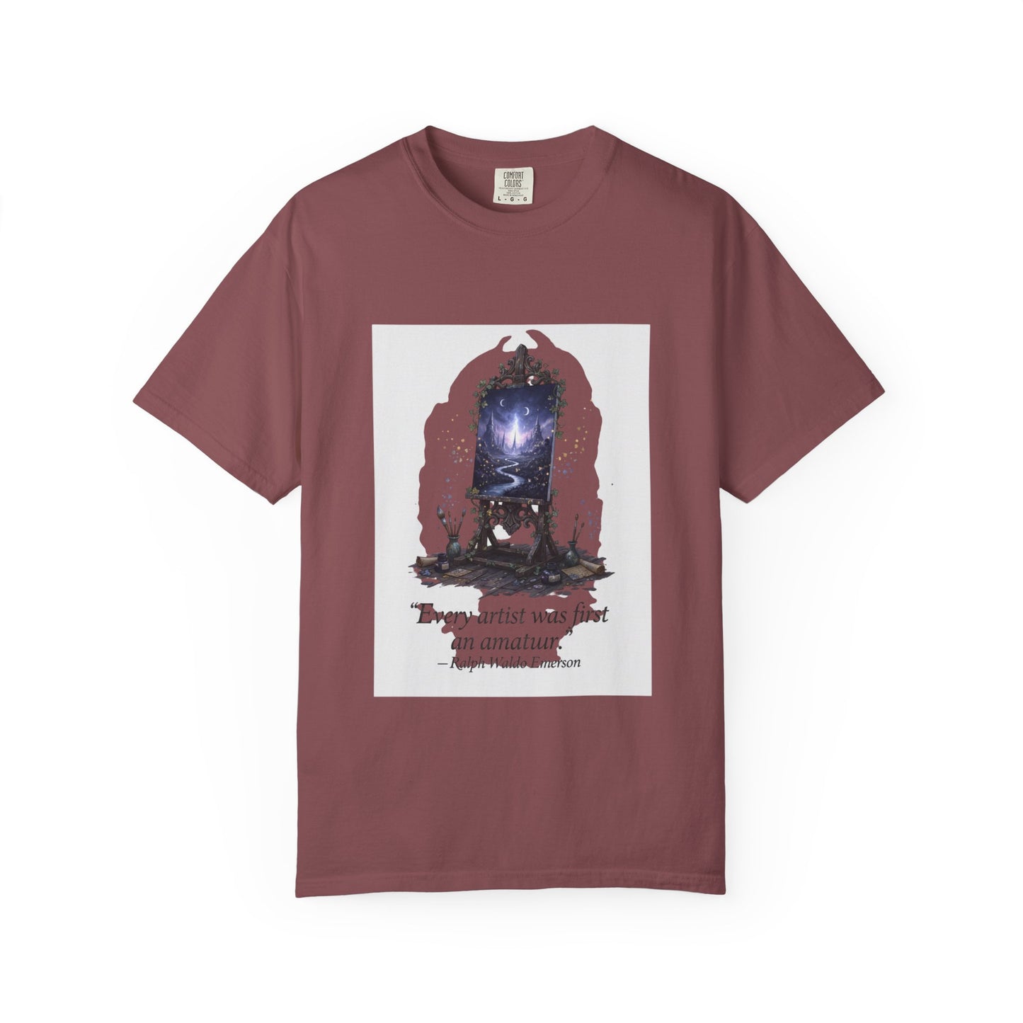 Artistic Mirror T-Shirt — "Every artist was first an amateur" Quote Graphic