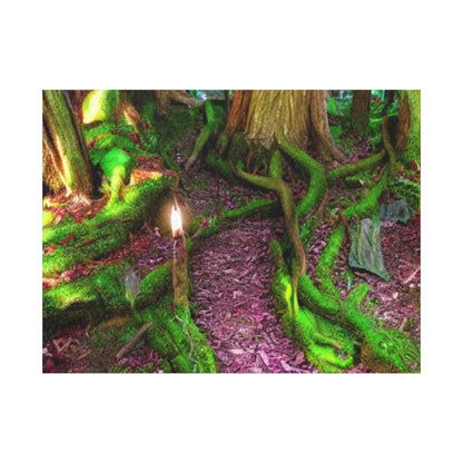 Enchanted Forest Moss Path Canvas Print — Matte Stretched Wall Art