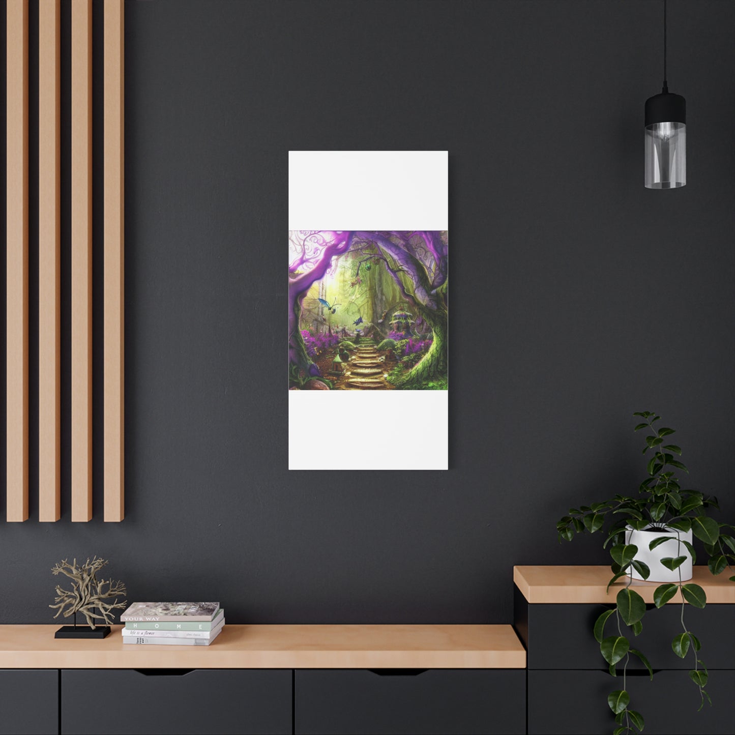 Enchanted Fairy Forest Canvas Wall Art — Magical Woodland Pathway