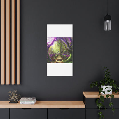 Enchanted Fairy Forest Canvas Wall Art — Magical Woodland Pathway