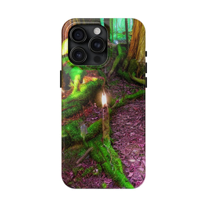 Forest Moss Candle Phone Case — Enchanted Woodland Tough Phone Case