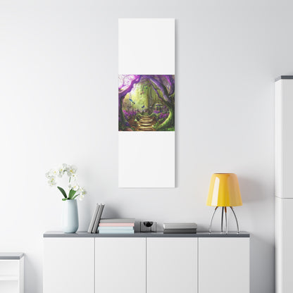 Enchanted Fairy Forest Canvas Wall Art — Magical Woodland Pathway