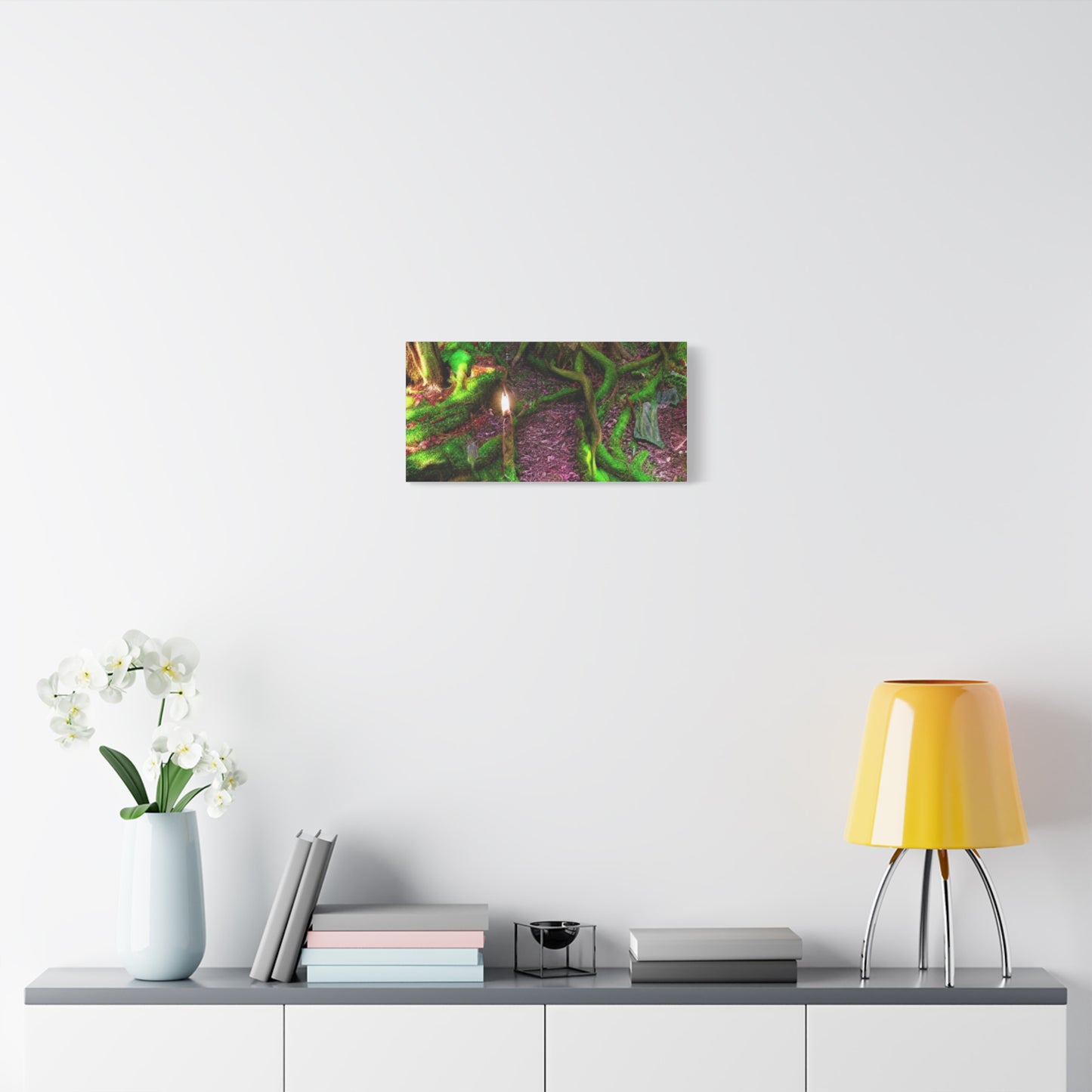 Enchanted Forest Moss Path Canvas Print — Matte Stretched Wall Art