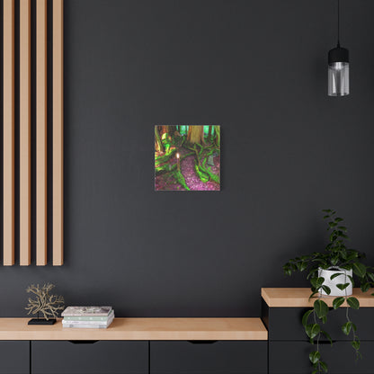 Enchanted Forest Moss Path Canvas Print — Matte Stretched Wall Art