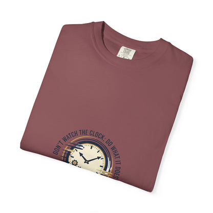 Keep Going Clock Graphic T-Shirt — Inspirational Quote Tee