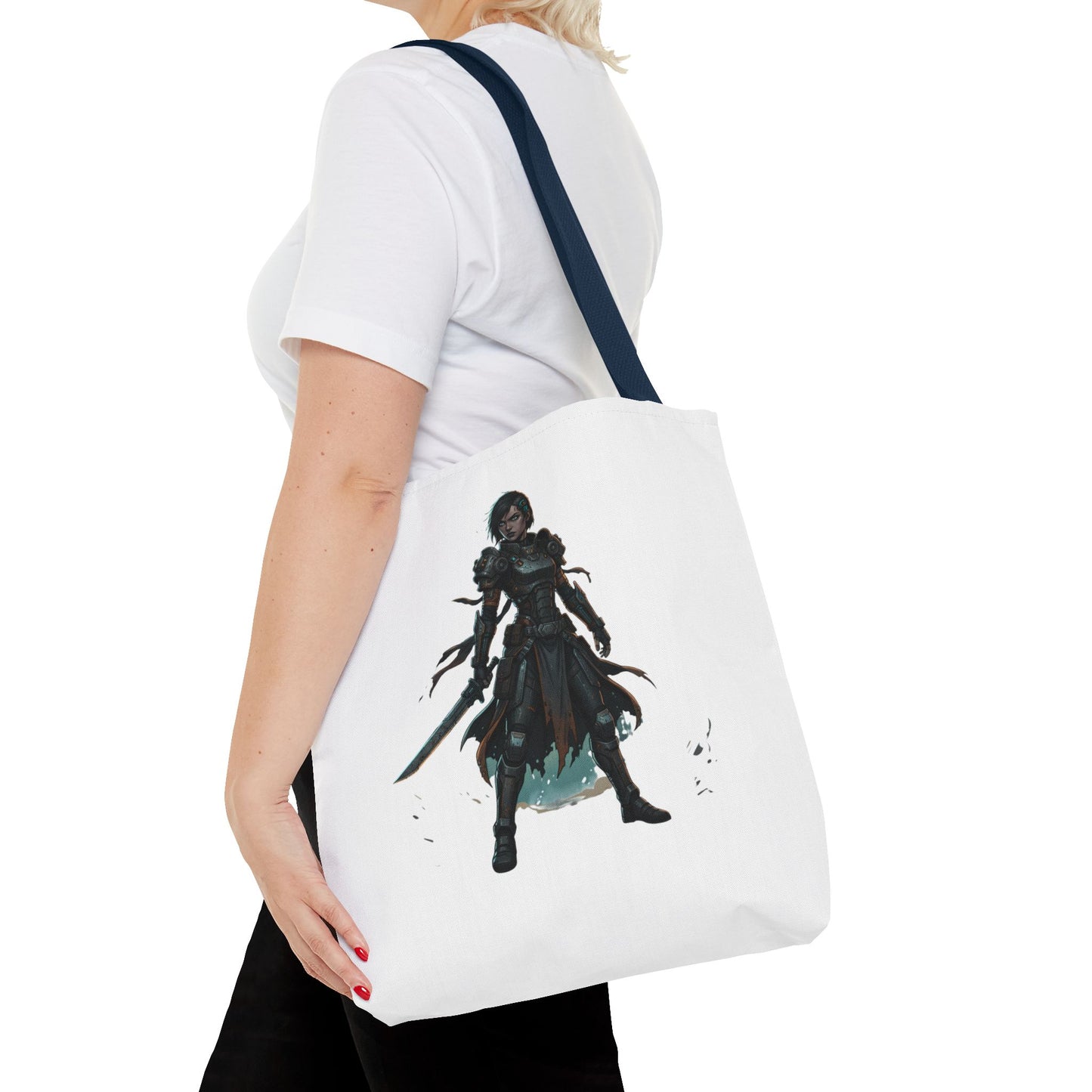 Rogue Warrior Tote Bag – Dark Fantasy Assassin Illustration