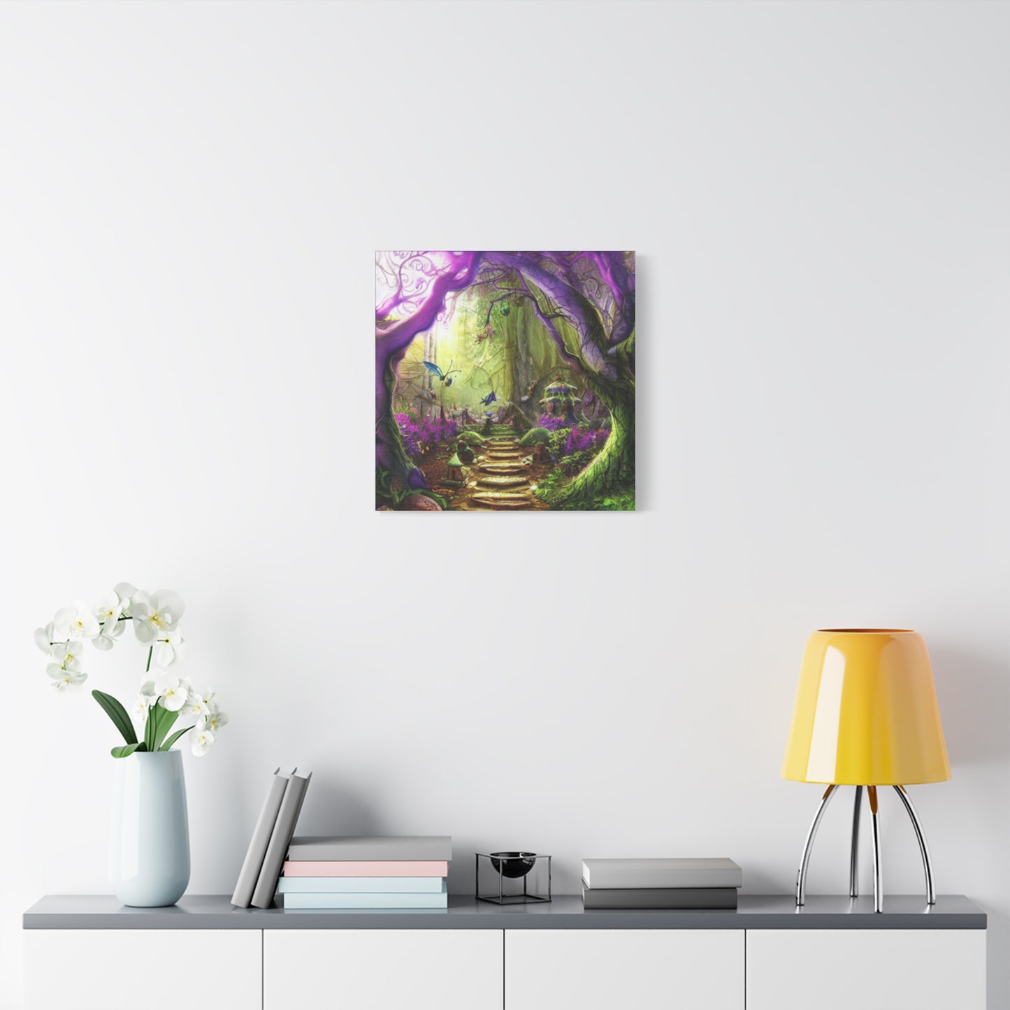 Enchanted Fairy Forest Canvas Wall Art — Magical Woodland Pathway