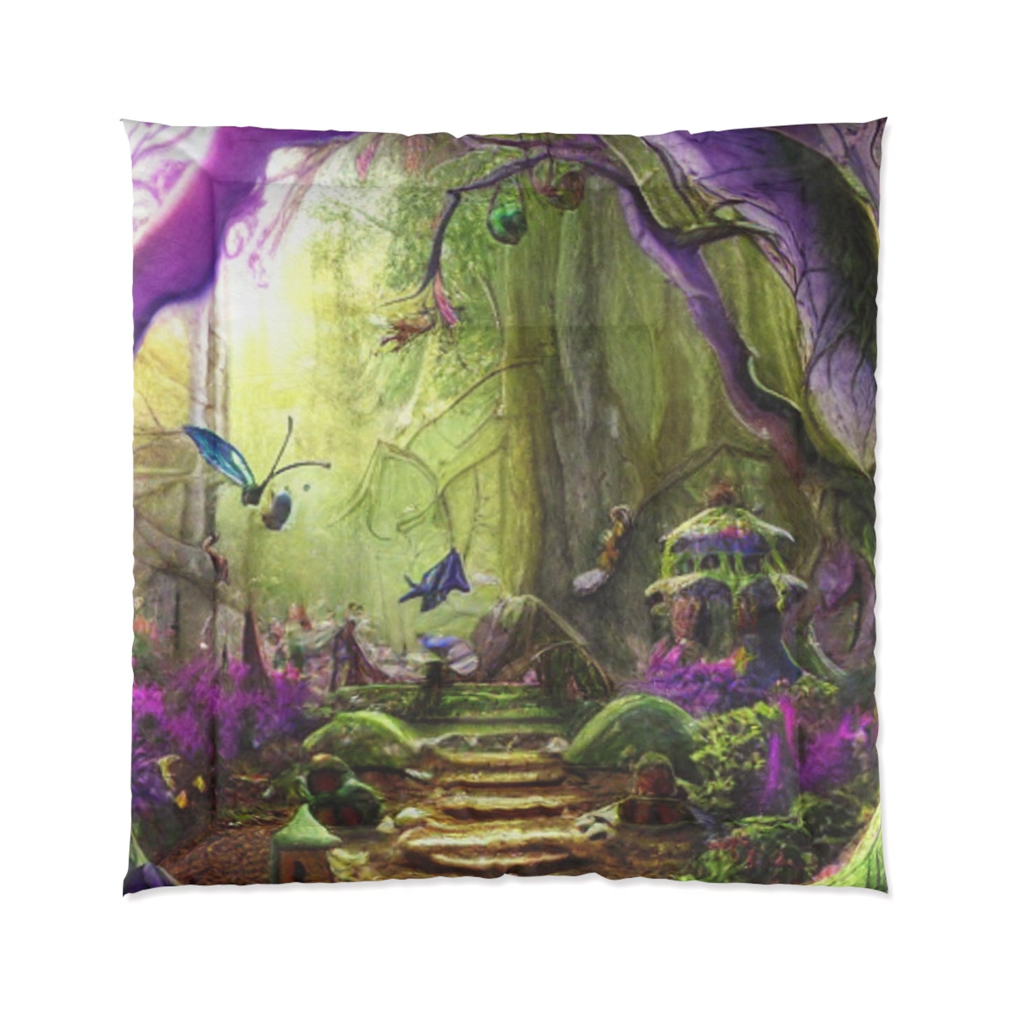 Enchanted Forest Comforter — Fantasy Fairy Path Bedding