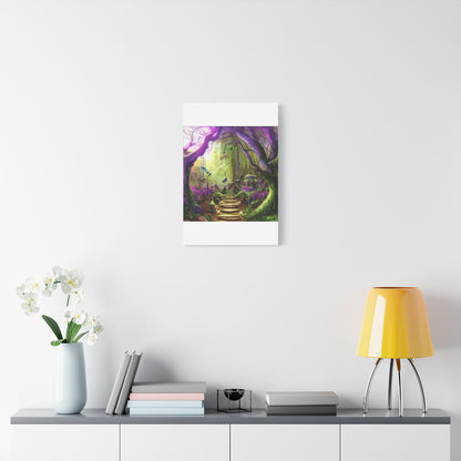 Enchanted Fairy Forest Canvas Wall Art — Magical Woodland Pathway