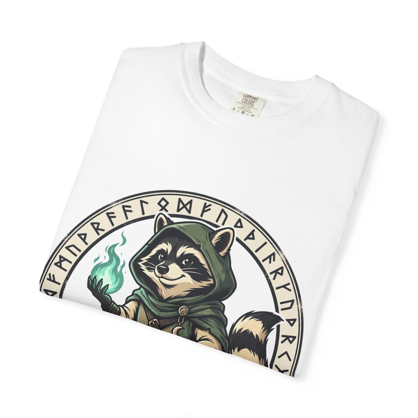 Raccoon Wizard T-Shirt – Cute Fantasy Mage Graphic Tee