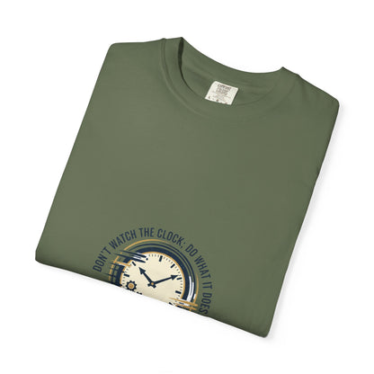 Keep Going Clock Graphic T-Shirt — Inspirational Quote Tee
