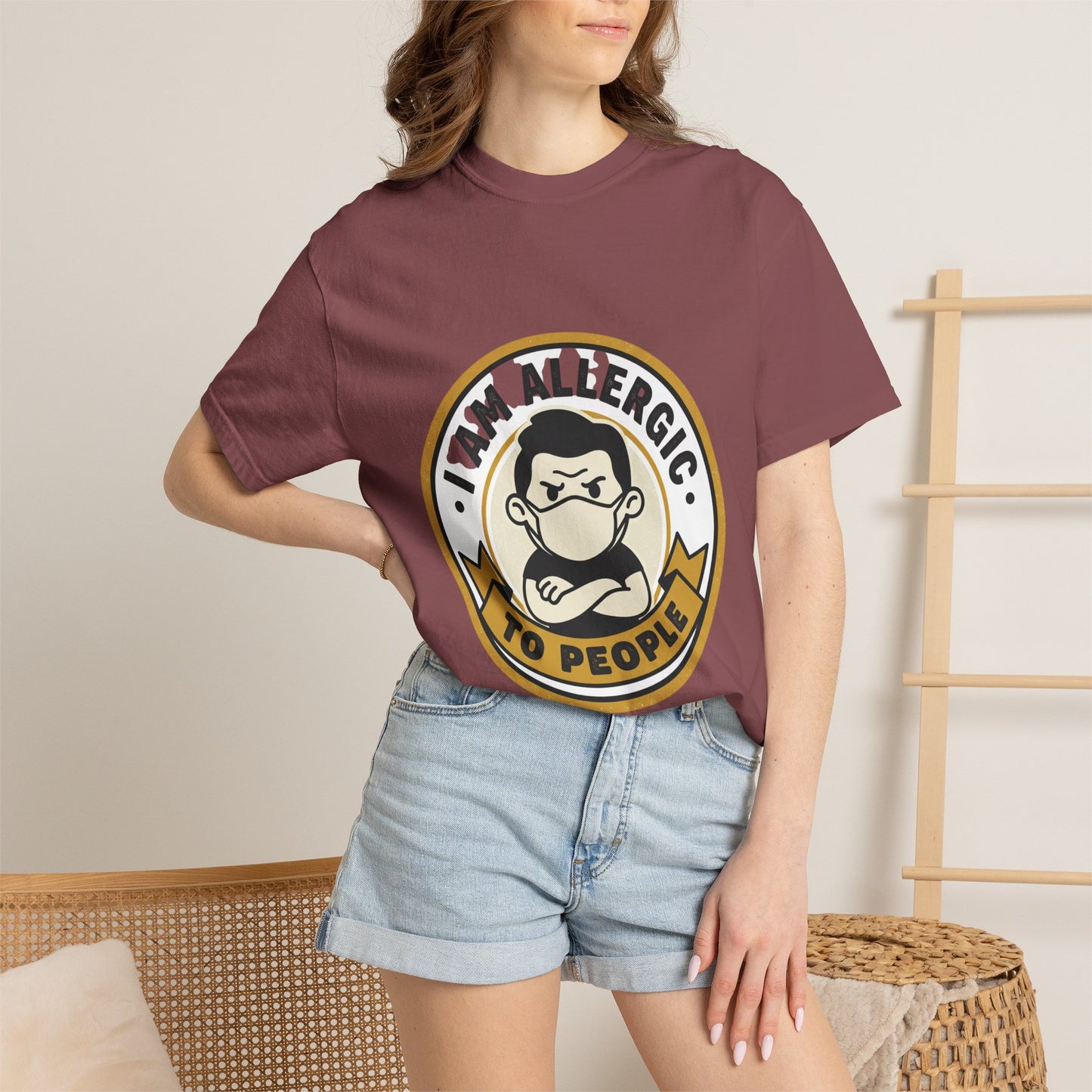 I Am Allergic To People T-Shirt — Funny Anti-Social Graphic Tee
