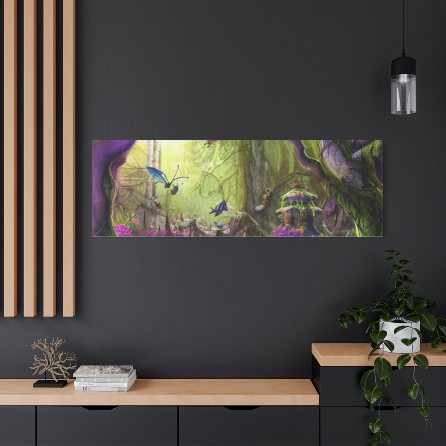 Enchanted Fairy Forest Canvas Wall Art — Magical Woodland Pathway