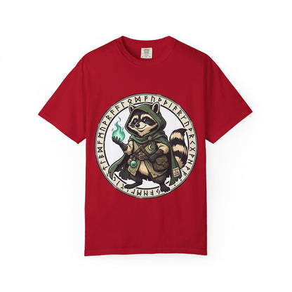 Raccoon Wizard T-Shirt – Cute Fantasy Mage Graphic Tee