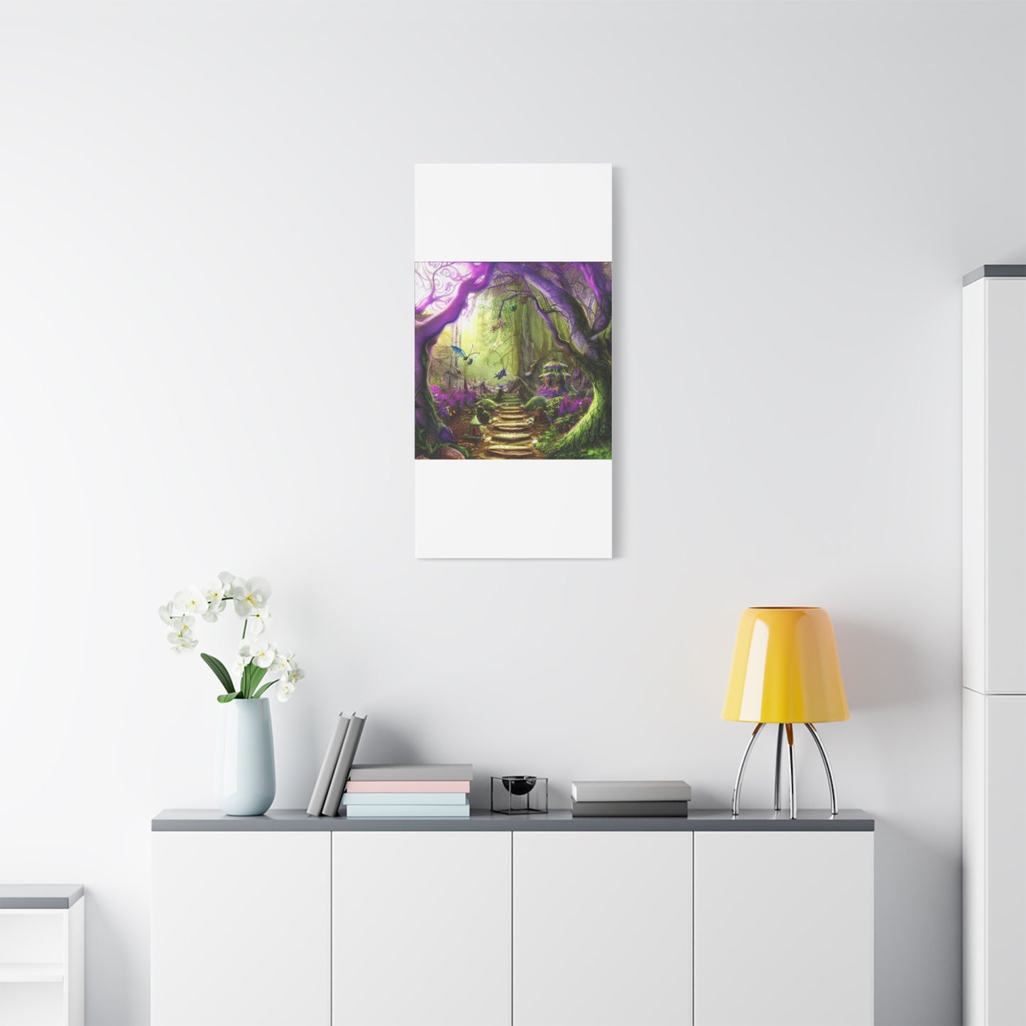Enchanted Fairy Forest Canvas Wall Art — Magical Woodland Pathway