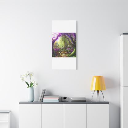 Enchanted Fairy Forest Canvas Wall Art — Magical Woodland Pathway