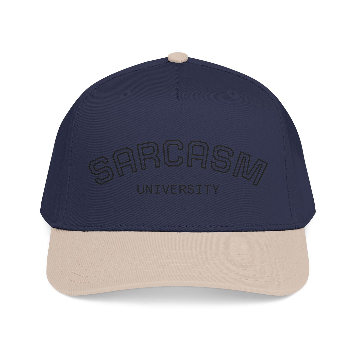 Sarcasm University Baseball Cap — Funny Embroidered Mid-Profile Hat