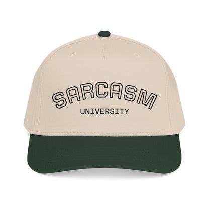 Sarcasm University Baseball Cap — Funny Embroidered Mid-Profile Hat