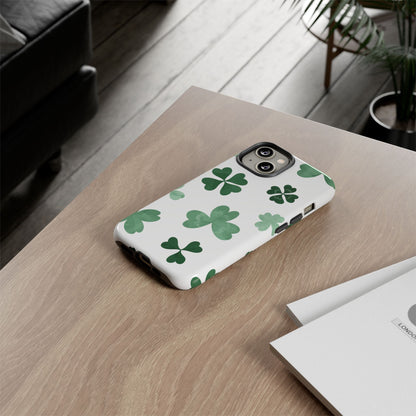 Shamrock Tough Phone Case — St. Patrick’s Day Clover Protective Cover