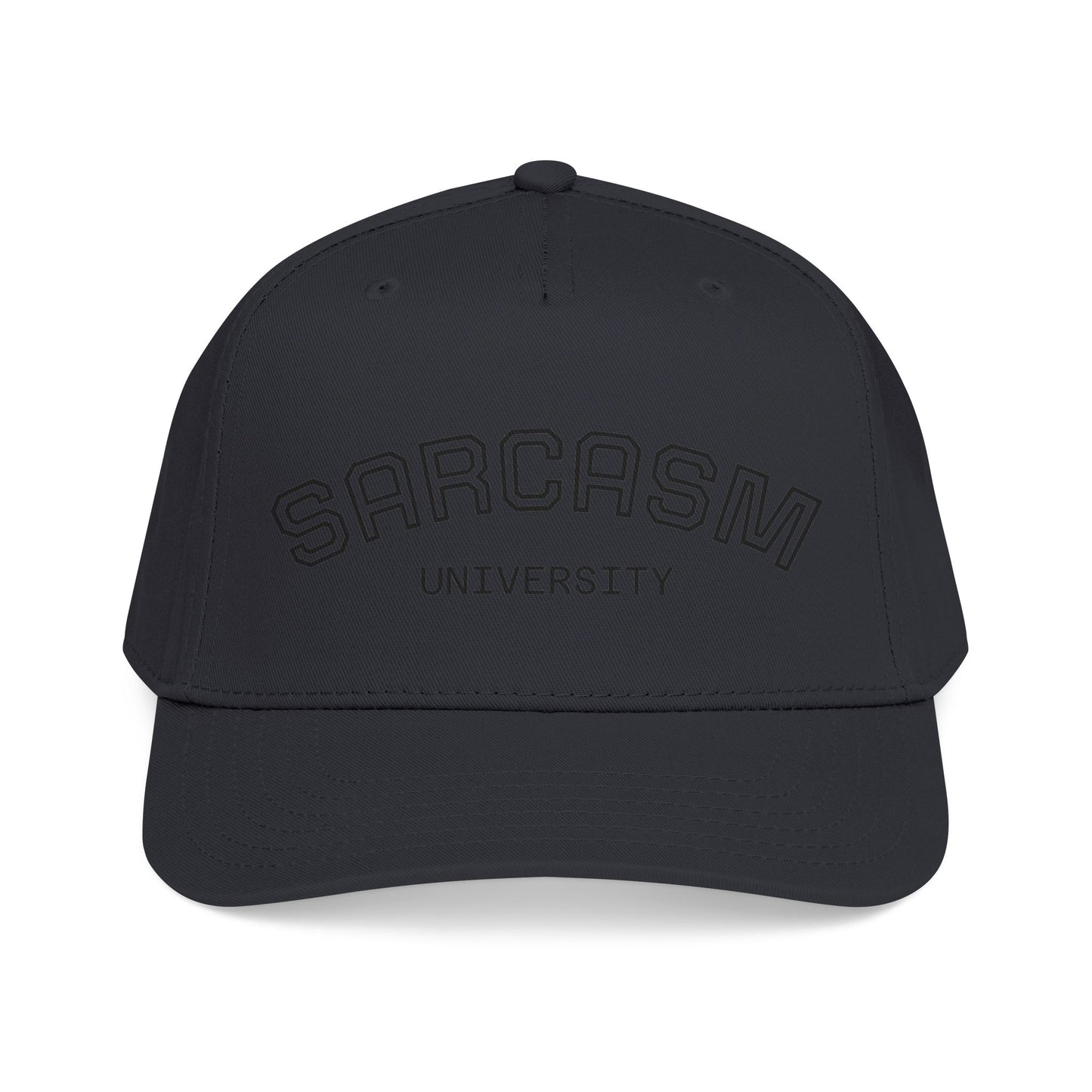 Sarcasm University Baseball Cap — Funny Embroidered Mid-Profile Hat