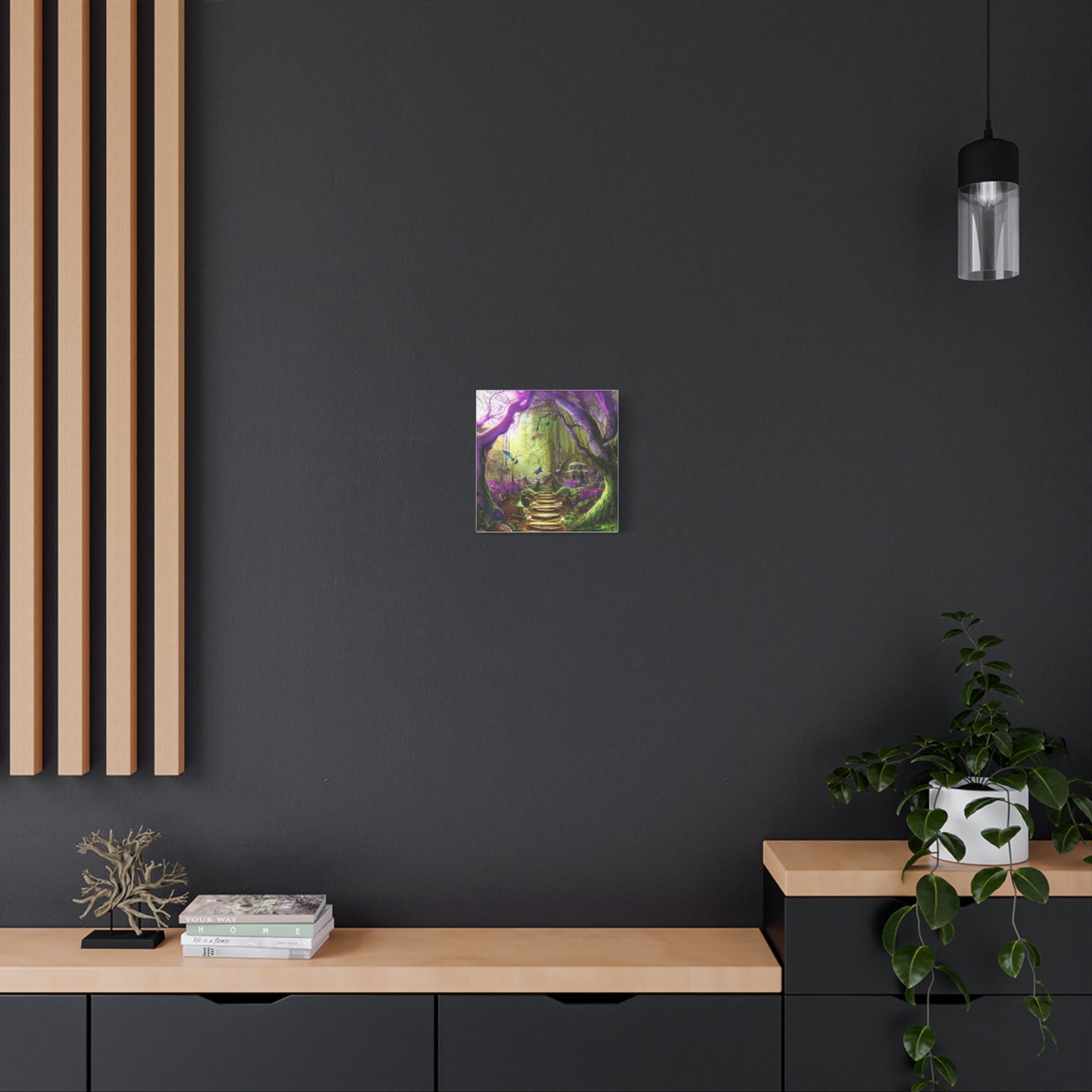 Enchanted Fairy Forest Canvas Wall Art — Magical Woodland Pathway