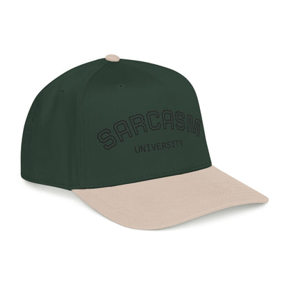 Sarcasm University Baseball Cap — Funny Embroidered Mid-Profile Hat