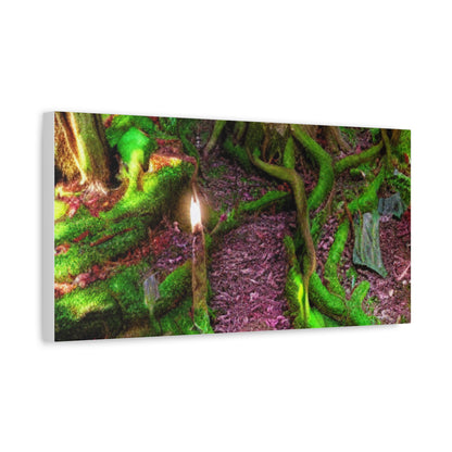 Enchanted Forest Moss Path Canvas Print — Matte Stretched Wall Art