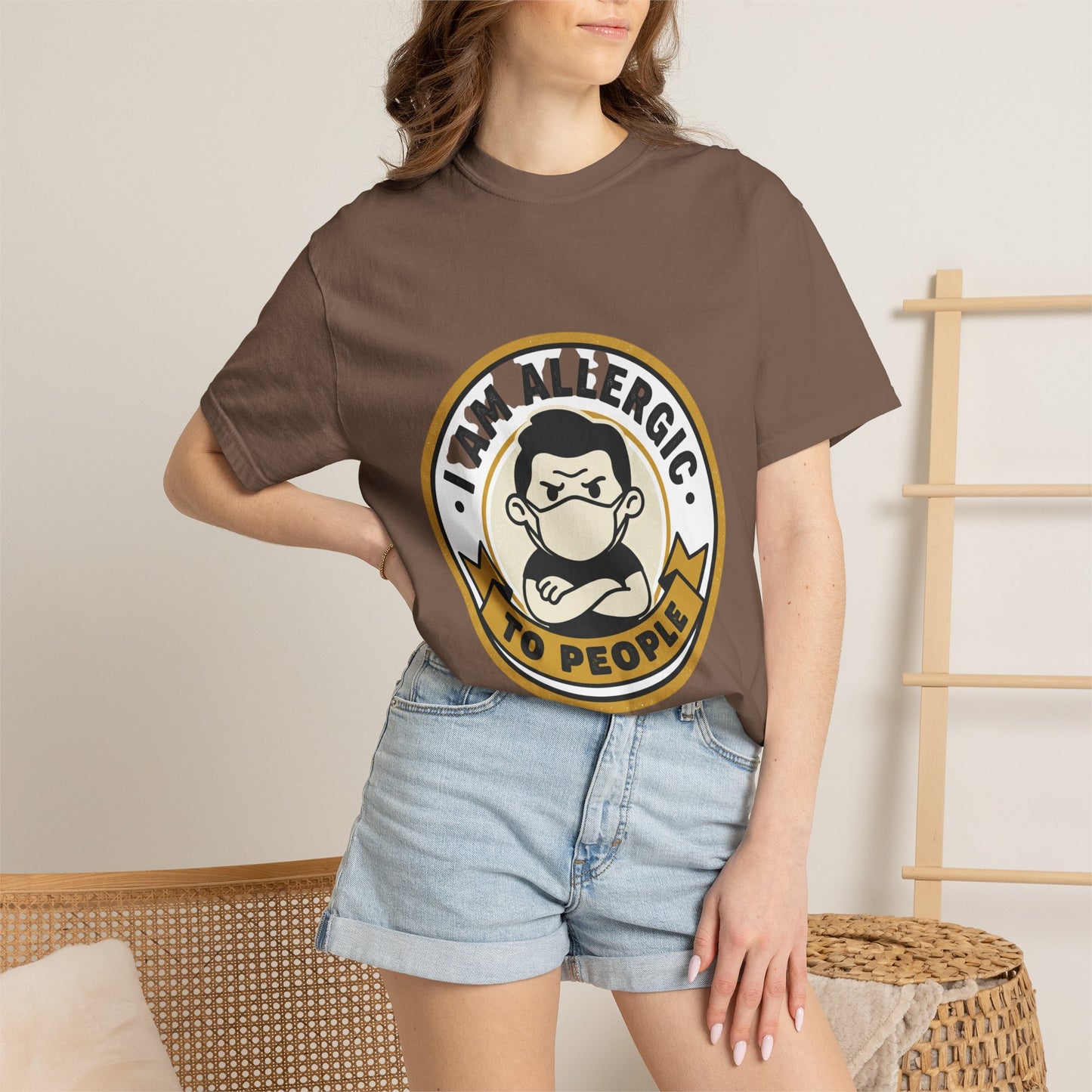 I Am Allergic To People T-Shirt — Funny Anti-Social Graphic Tee