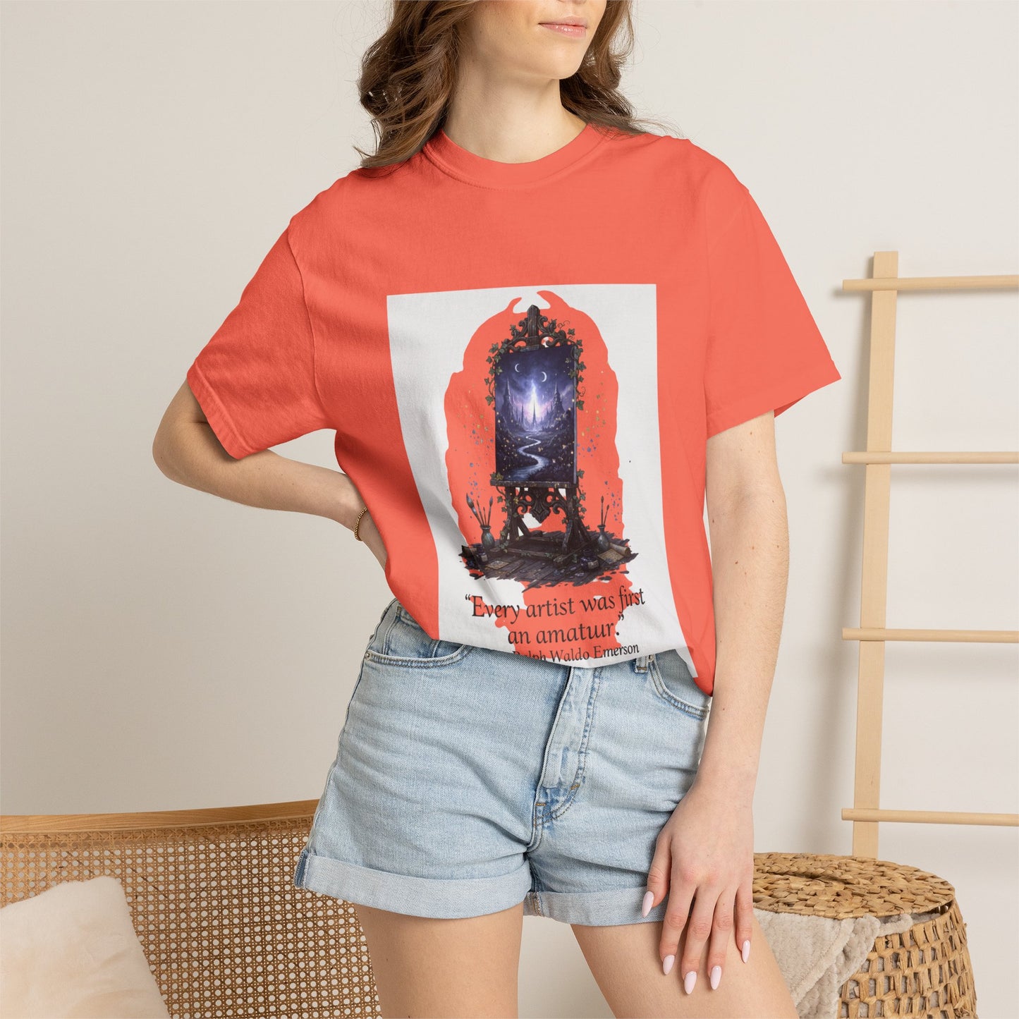 Artistic Mirror T-Shirt — "Every artist was first an amateur" Quote Graphic