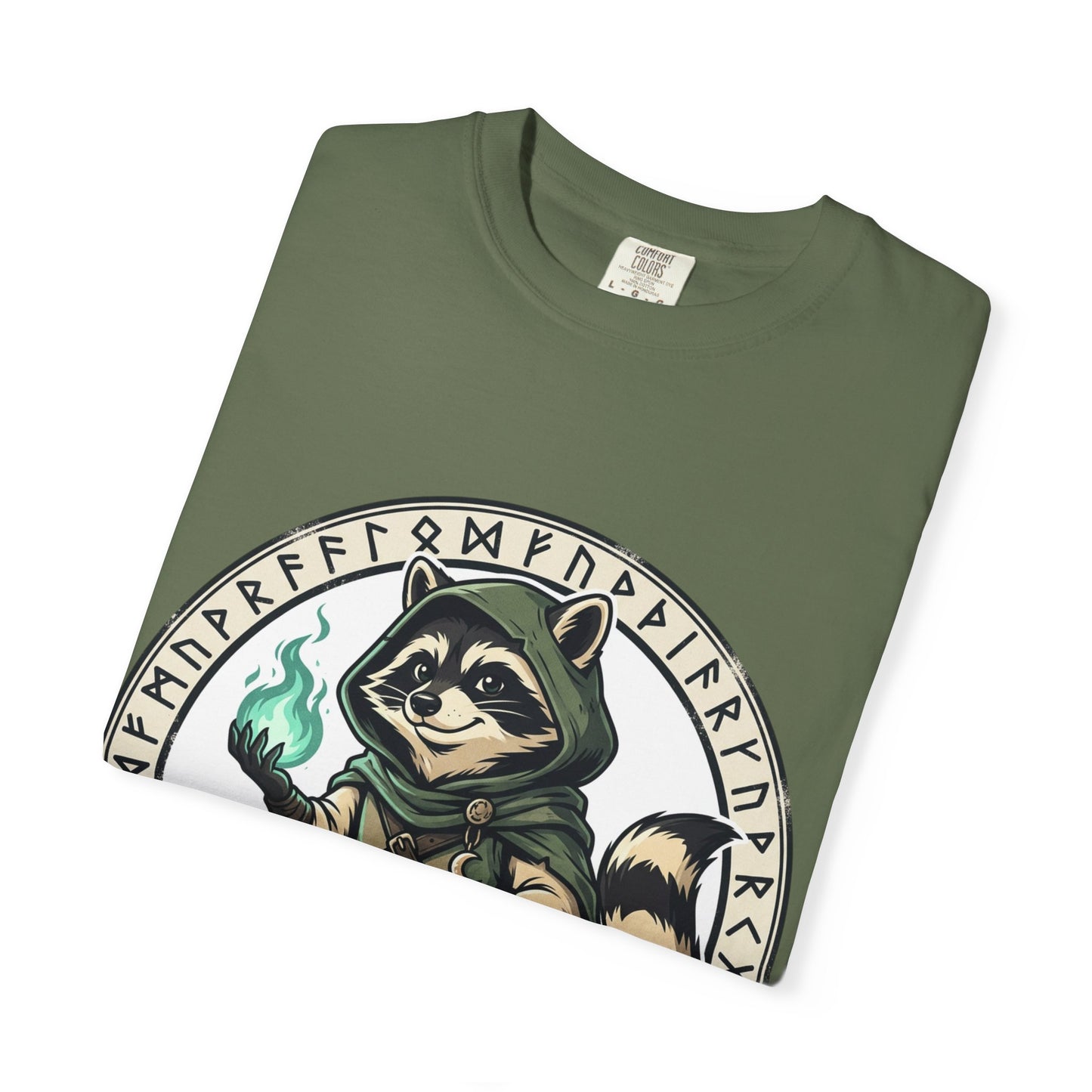 Raccoon Wizard T-Shirt – Cute Fantasy Mage Graphic Tee