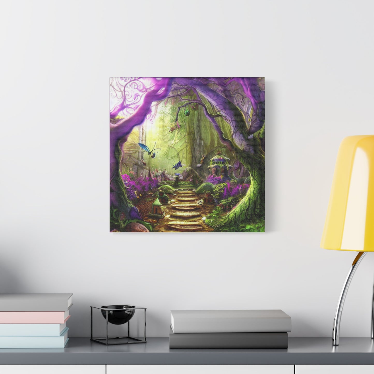Enchanted Fairy Forest Canvas Wall Art — Magical Woodland Pathway