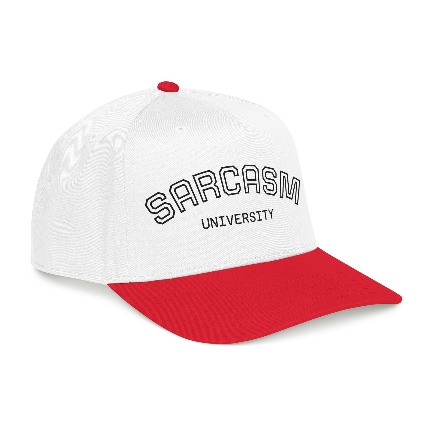 Sarcasm University Baseball Cap — Funny Embroidered Mid-Profile Hat