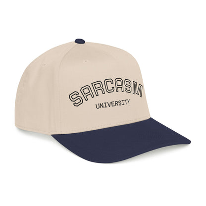 Sarcasm University Baseball Cap — Funny Embroidered Mid-Profile Hat