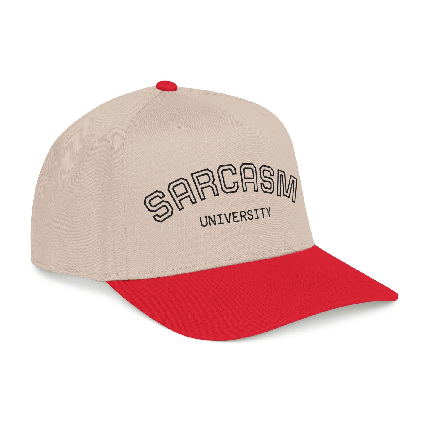 Sarcasm University Baseball Cap — Funny Embroidered Mid-Profile Hat