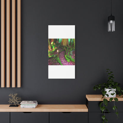 Enchanted Forest Moss Path Canvas Print — Matte Stretched Wall Art