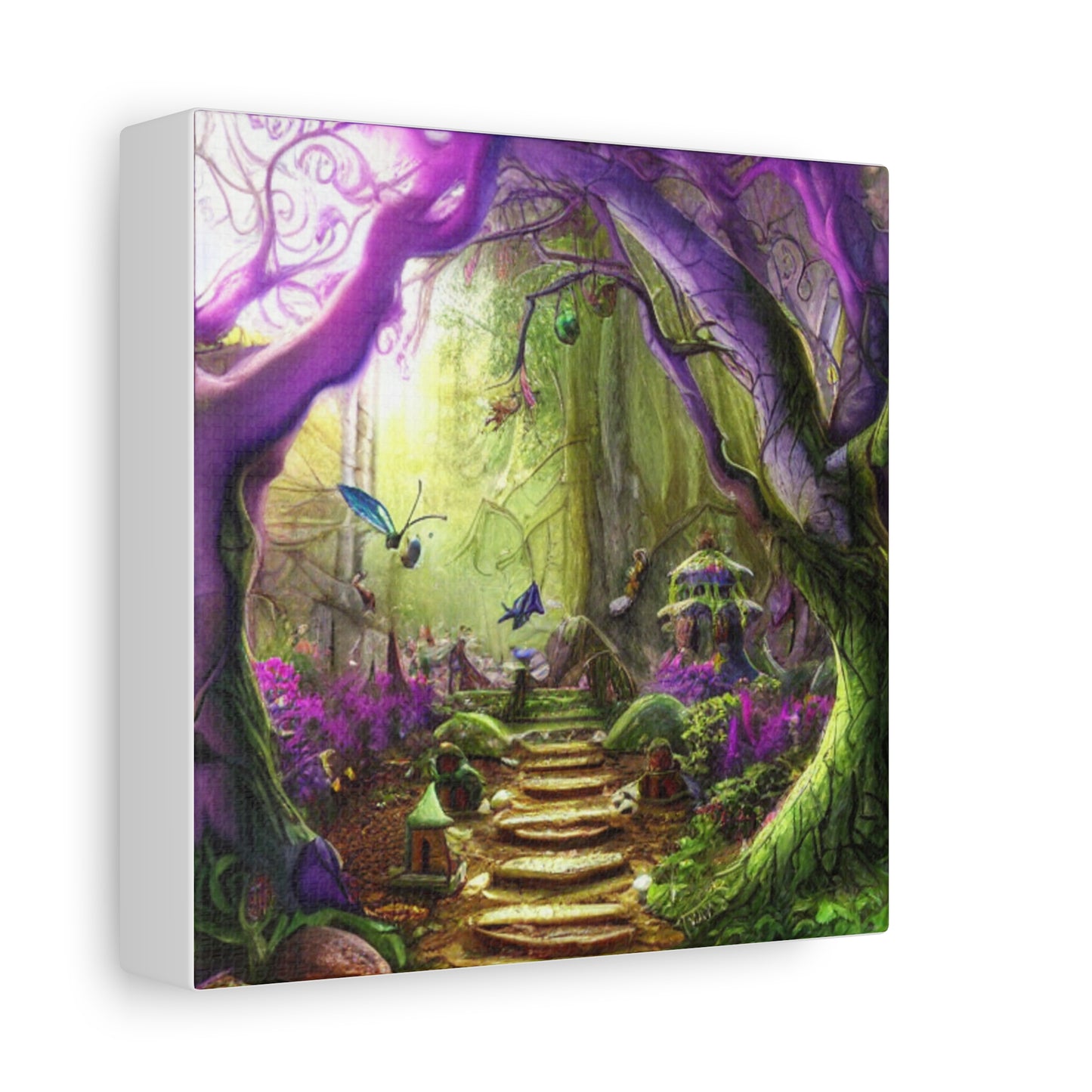 Enchanted Fairy Forest Canvas Wall Art — Magical Woodland Pathway