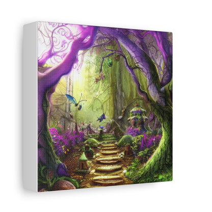 Enchanted Fairy Forest Canvas Wall Art — Magical Woodland Pathway