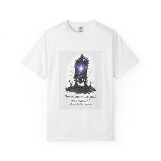 Artistic Mirror T-Shirt — "Every artist was first an amateur" Quote Graphic