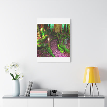 Enchanted Forest Moss Path Canvas Print — Matte Stretched Wall Art