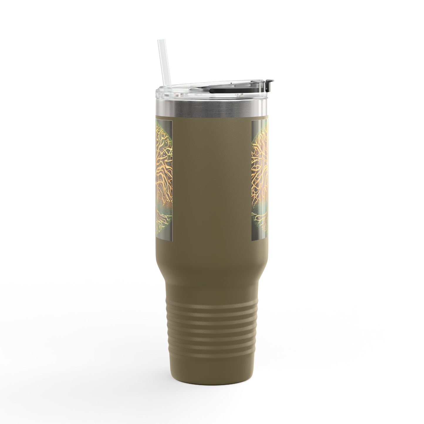 40oz Insulated Travel Mug — Golden Tree of Life Design
