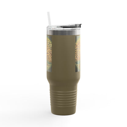 40oz Insulated Travel Mug — Golden Tree of Life Design