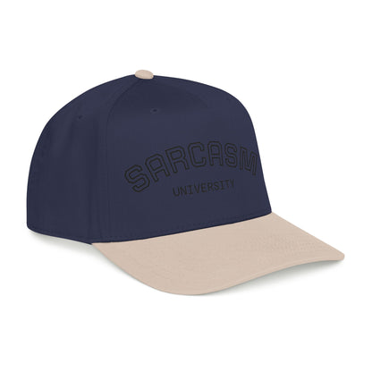 Sarcasm University Baseball Cap — Funny Embroidered Mid-Profile Hat