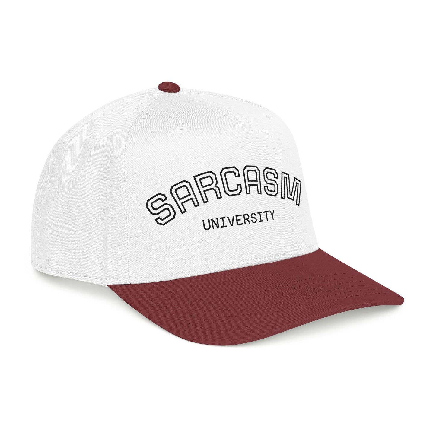 Sarcasm University Baseball Cap — Funny Embroidered Mid-Profile Hat