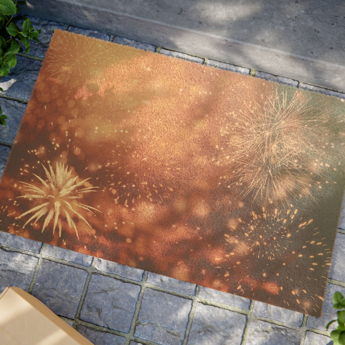 Doormat - Golden Fireworks Coir Welcome Mat
